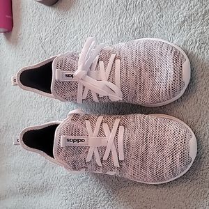 Adidas Cloudfoam super canvas walking shoes Sz 8.5 grey and white